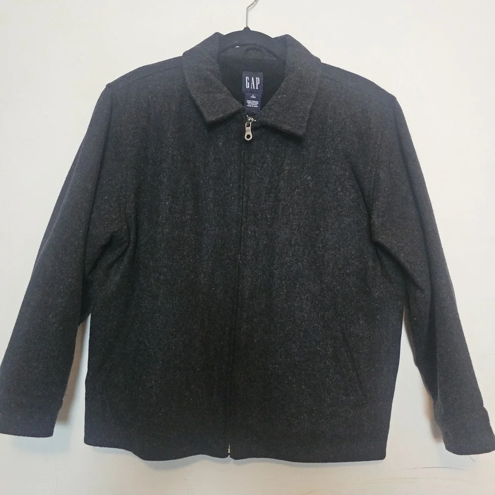 Gap Boys Kids Graohite Blazer Size 10 Large‎ Zip Up Collared Preppy
